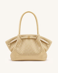 Hana Large Artificial Crystal Tote Bag - Champagne