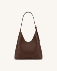 Willow Soft Hobo Shoulder Bag - Dark Brown