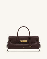 Yara Small Top Handle Shoulder Bag - Deep Coffee