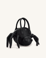 Siena Spider Shaped Top Handle Bag - Black