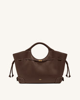 Virelle Drawstring Tote Bag - Brown