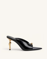 Noemi Pointed-Toe Mule Heels - Black