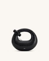 Abacus Mini Top Handle Bag - Black Croc