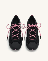 Caitlin Lace-up Ballerina Sneakers - Black