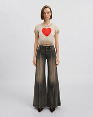 The Shrunken Faded Love T-shirt  - Dirty Oat