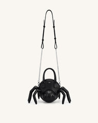 Siena Spider Shaped Top Handle Bag - Black