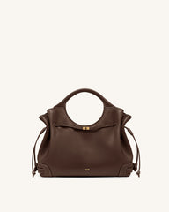 Virelle Drawstring Tote Bag - Brown
