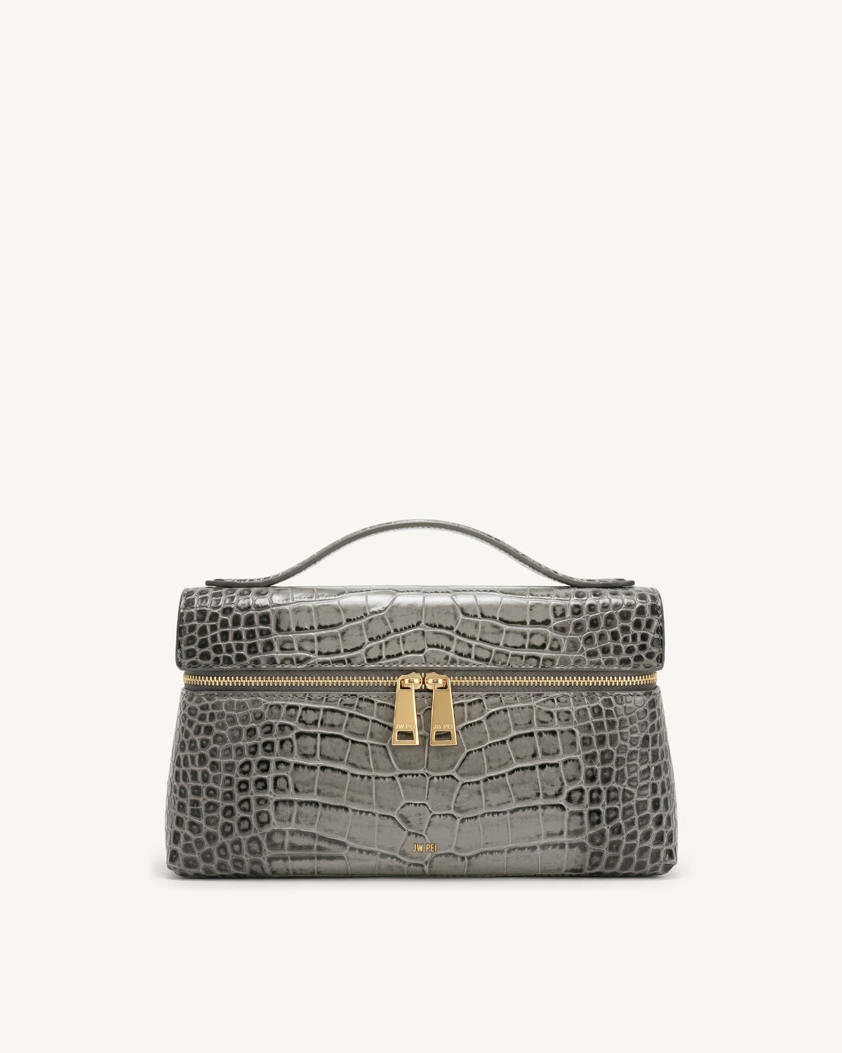 Thea Top Handle Bag - Grey Croc