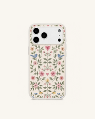 Vintage Romance Floral Bird Phone Case - White